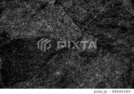 Texture of black white granite stone. Gray stone background with copy space for design. Wide banner. Site title. 98689360