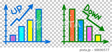 Illustration that displays data in a simple bar graph Illustration that displays data in a simple bar graph 98690577