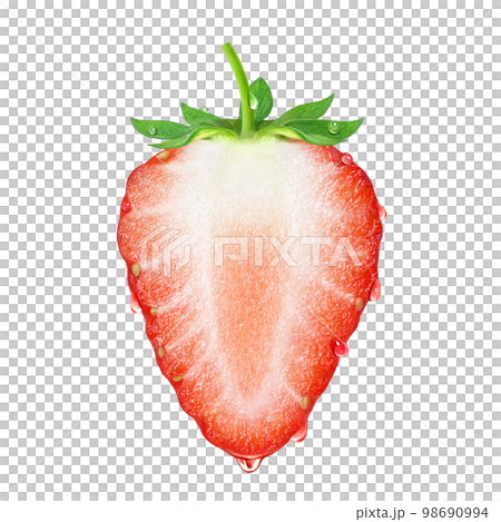 いちご 苺 水滴 イラスト リアル いちご 苺 水滴 イラスト リアル 98690994