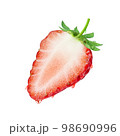 いちご 苺 水滴 イラスト リアル  98690996