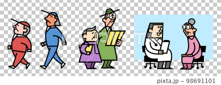 シニアのイラスト 98691101