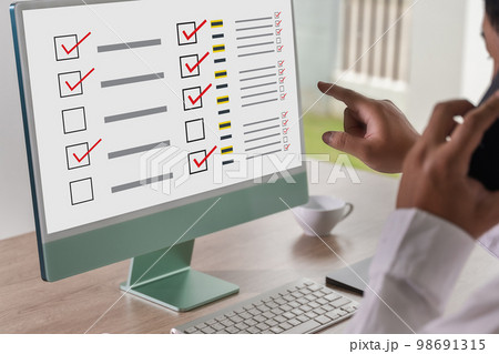 online survey form or answer test questions. Results Analysis Discovery orders products or buys assessment calculations. 98691315