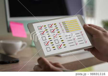 online survey form or answer test questions. Results Analysis Discovery orders products or buys assessment calculations. 98691316