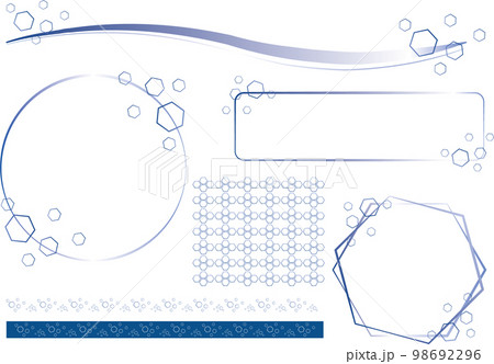 六角形モチーフのフレーム&ラインセット 98692296