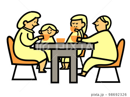 家族だんらんのイラスト2 家族だんらんのイラスト2 98692326