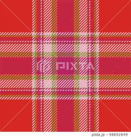 Plaid check pattern. Seamless fabric texture. Tartan textile print. 98692649