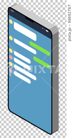 Isometric smartphone - Stock Illustration [98692767] - PIXTA