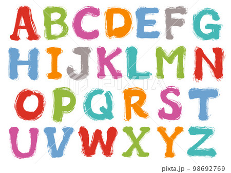 アルファベット　手書き文字素材セット 98692769