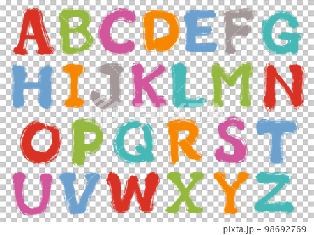 アルファベット　手書き文字素材セット 98692769
