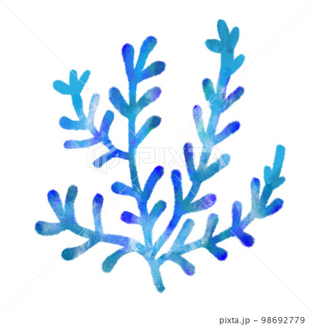水彩タッチの海の生き物　海藻 98692779