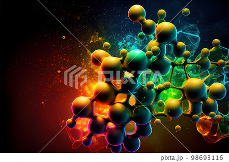 Abstract molecular backrgound Abstract molecular backrgound 98693116