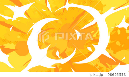 アニメ風_斬撃っぽいエフェクトの背景_黄色_16:9 アニメ風_斬撃っぽいエフェクトの背景_黄色_16:9 98693558