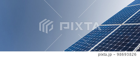 Solar panels with blue sky 98693826