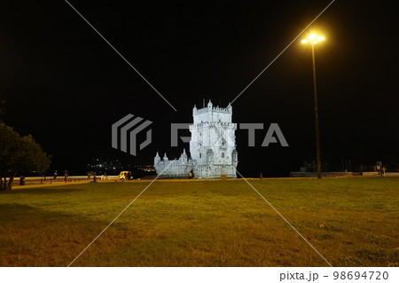 ポルトガルの世界遺産、ベレンの塔(Tower of Belém in Lisbon) ポルトガルの世界遺産、ベレンの塔(Tower of Belém in Lisbon) 98694720