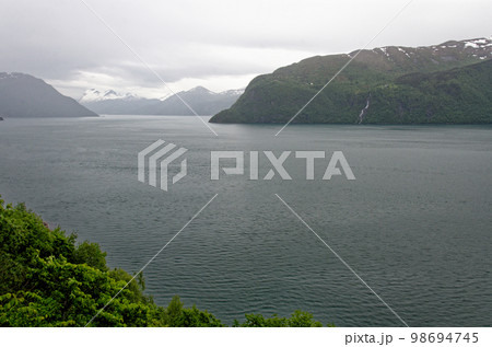 Beautiful norwegian fjord landscape - Andalsnes Beautiful norwegian fjord landscape - Andalsnes 98694745