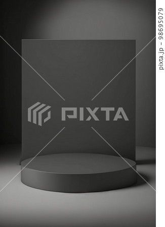 Podium for product advertisement or restaurant menus with beautiful background  98695079