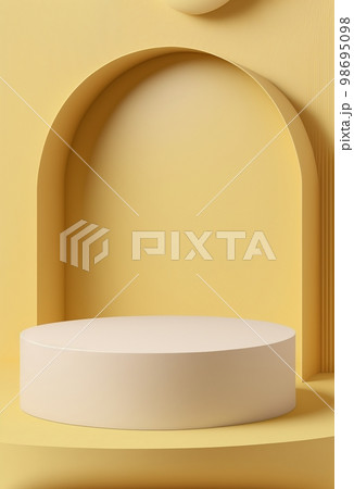 Podium for product advertisement or restaurant menus with beautiful background  98695098