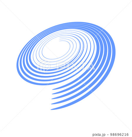 Spiral Design Element. Abstract Blue Swirl Icon. 98696216
