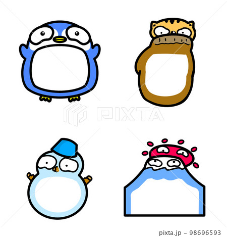 冬　ふせん＆ラベル　フレームセット 98696593