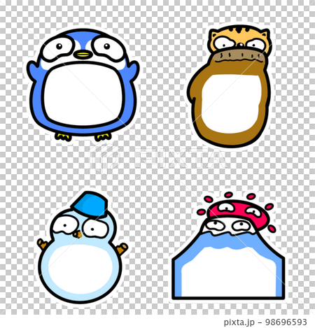 冬　ふせん＆ラベル　フレームセット 98696593