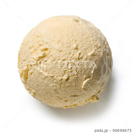 vanilla ice cream ball 98698673