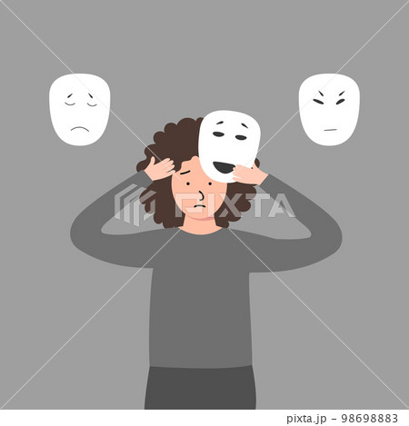 Female character Depression, stress. There is complete confusion in the head 98698883