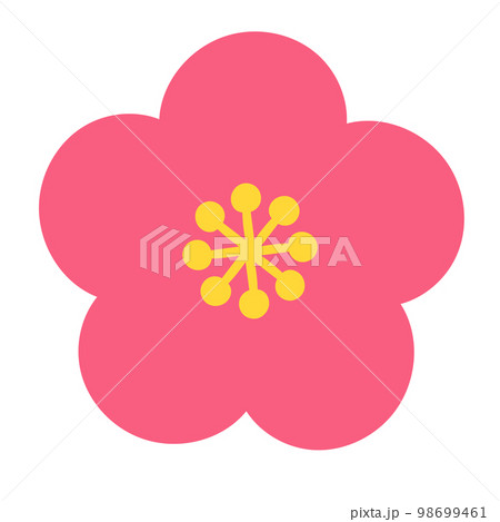 シンプルな梅の花のイラスト 98699461
