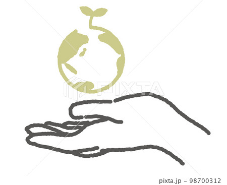 手描き風の手のひらにエコ 手描き風の手のひらにエコ 98700312