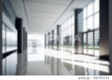 Blur background of empty entrance hall of modern public station or large convention center lobby Blur background of empty entrance hall of modern public station or large convention center lobby 98700544