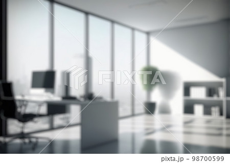 Blur background of empty modern office background in city center . Workspace interior design . Blur background of empty modern office background in city center . Workspace interior design . 98700599