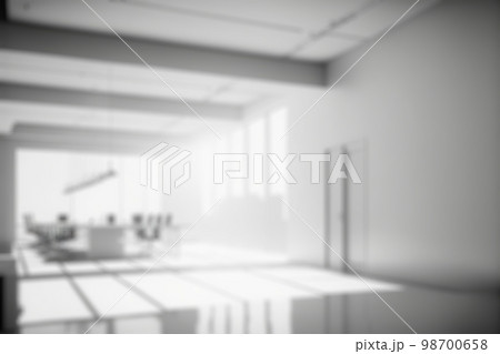 Blur background of empty modern office background . Workspace interior design white color . Blur background of empty modern office background . Workspace interior design white color . 98700658