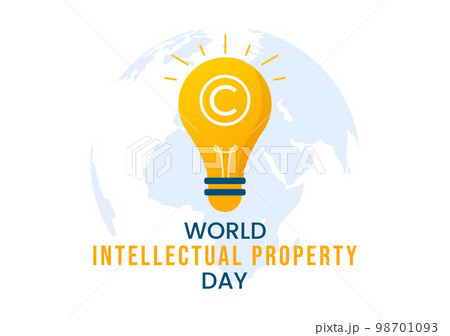 World Intellectual Property Day Illustration with Creativity and Light Bulb Idea for Web Banner or Landing Page in Flat Cartoon Hand Drawn Templates 98701093