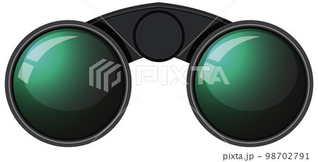 Front of binocular isolated Front of binocular isolated 98702791