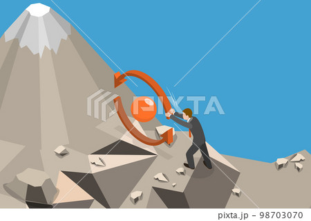 3D Isometric Flat Vector Conceptual Illustration of Consistency Circle 98703070