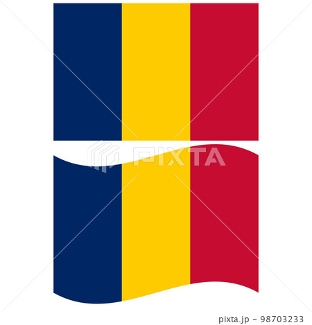 Waving flag of Chad. Chad flag on white background. flat style.
