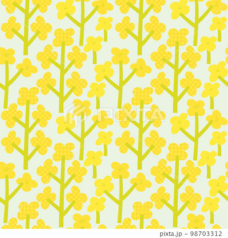菜の花のシームレスパターン 98703312