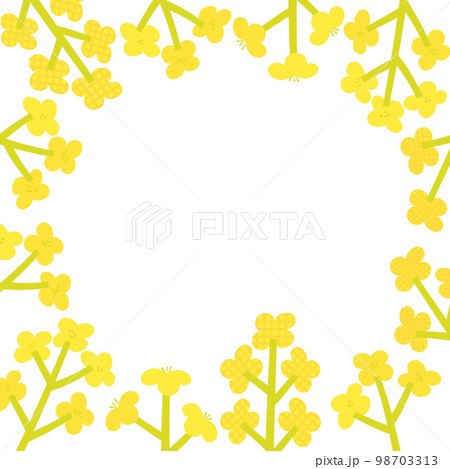 菜の花の背景フレーム 98703313