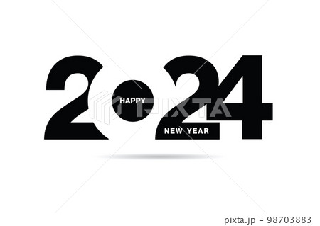 Happy New Year 2024 text design. for Brochure design template, card, banner. Vector illustration. Isolated on white background. Happy New Year 2024 text design. for Brochure design template, card, banner. Vector illustration. Isolated on white background. 98703883