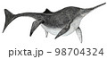 ショニサウルス・ポピュラリス　三畳紀後期の巨大なイルカ型海棲爬虫類　 98704324