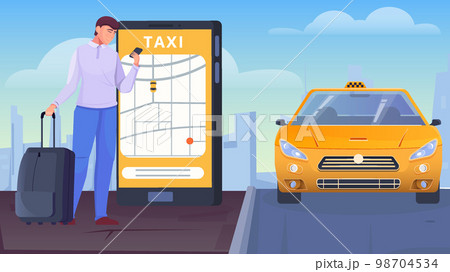 Taxi App Flat Taxi App Flat 98704534