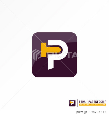 Letter TP or HP font with Simple and modern image graphic icon logo design abstract concept vector stock. Can be used as a symbol related to initial or icon 98704846