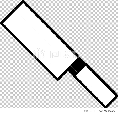 中華包丁・肉切り包丁のモノクロイラスト 98704939