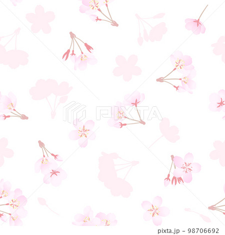 桜の花のシームレスパターン 桜の花のシームレスパターン 98706692