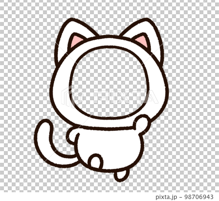 かわいい猫の顔はめフレーム かわいい猫の顔はめフレーム 98706943