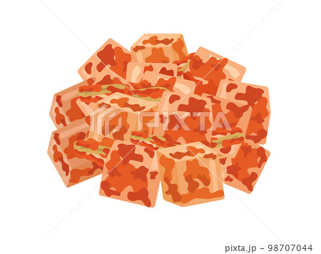 カクテキキムチの漬物のイラスト カクテキキムチの漬物のイラスト 98707044