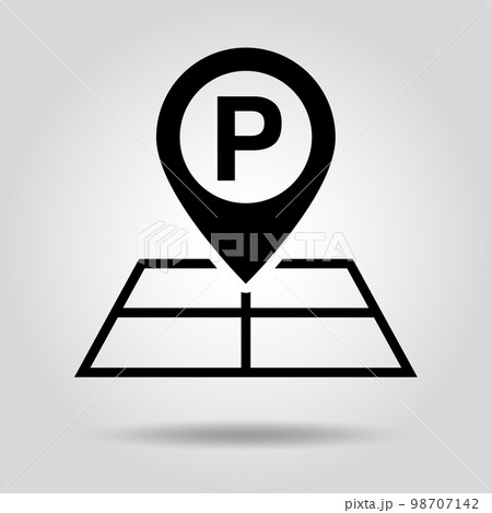 地図と駐車場のアイコン 地図と駐車場のアイコン 98707142