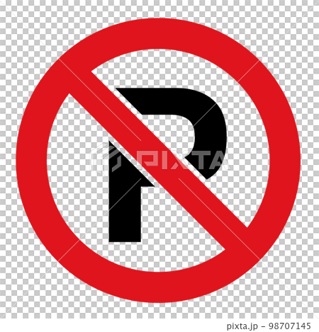 Road sign No parking mark Road sign No parking mark 98707145