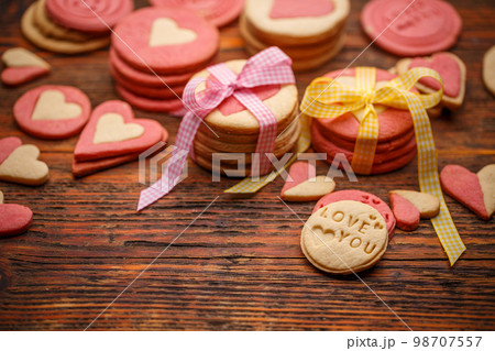 Homemade cookies for Valentine's Day Homemade cookies for Valentine's Day 98707557