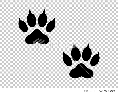 Cat footprints (with claws) Cat footprints (with claws) 98708596