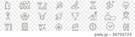 Personal growth icons collection Vector illustrati Personal growth icons collection Vector illustrati 98708729